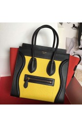 Imitation 1:1 Celine Micro Luggage Original Leather Yellow CL180920 VS07517