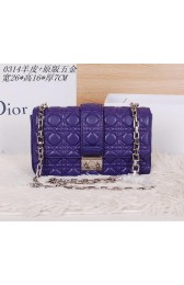 Imitation 1:1 MISS DIOR Shoulder Bag in Original Lambskin CD0314 Purple VS01393