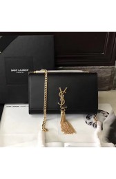 Imitation AAA Saint Laurent Monogram Shoulder Bag in Black Leather 354119 VS03594