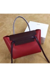 Imitation Celine Belt Bag Original Leather CLA98312 Red&Brown VS09475