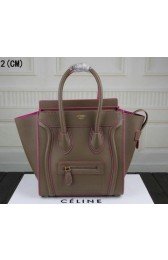 Imitation Celine Luggage Micro Tote Bag Original Leather C3308M Khaki VS07934