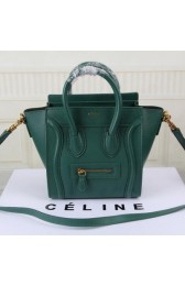 Imitation Celine Luggage Nano Bag Original Leather CTS3309 Green VS08284