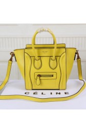 Imitation Celine Luggage Nano Bag Original Leather CTS3309 Yellow VS00189