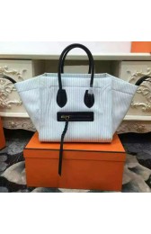 Imitation Celine Medium Luggage Phantom Handbag In White And Green Textile CT169952 VS01031