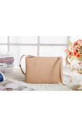 Imitation Celine Small Trio Crossbody Bag 3001 in Apricot Original Calfskin Leather VS07251