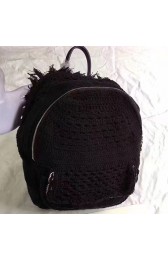 Imitation Chanel Crochet Braid Backpack Black A93681 VS01035