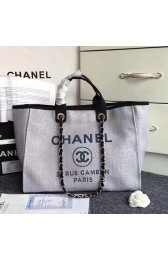 Imitation Chanel Grey Canvas Large Deauville Shopping Bag A68046 VS07815