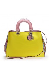 Imitation Cheap Dior Jumbo Diorissimo Bag in Snake Leather CD0901 Yellow VS00143