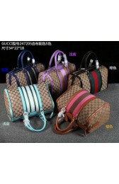 Imitation Cheap Gucci Vintage Web Supreme Canvas Boston Bag 247205 VS03716