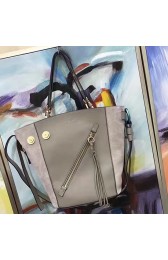 Imitation Chloe Calfskin Leather Shopping Tote Bag Grey C250301 VS06299