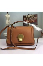 Imitation Chloe Indy Medium Leather Camera Shoulder Bag Brown 207150 VS04926