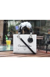 Imitation Dior Cruise 2015 Show Original Canvas Lady Dior Bag CD9904 Grey VS03644