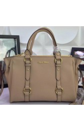 Imitation Fashion miu miu Top Handle Bag Sheepskin Leather M6809 Grey VS00852