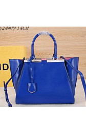 Imitation Fendi 3Jours Tote Bag Calfskin Leather F2358 Blue VS01045