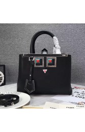 Imitation Fendi Dotcom Click Tote Bag Black FB1752 VS05794