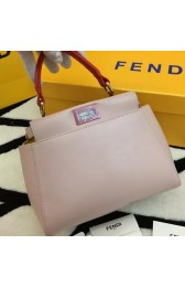 Imitation Fendi mini Peekaboo Bags Sheepskin Leather 55211 Light Pink VS04180