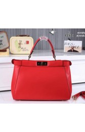Imitation Fendi Peekaboo Bag Calfskin Leather FD8839 Red VS08488