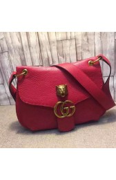 Imitation Gucci GG Marmont Leather Shoulder Bag 409154 Red VS09268
