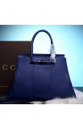 Imitation Gucci Lady Bamboo Leather Top Handle Bag 370815 Royal VS01228