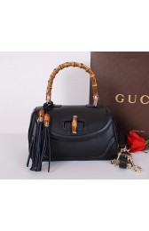 Imitation Gucci New Bamboo Medium Top Handle Bag 240242 Black VS08713