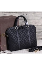 Imitation Gucci Nylon Guccissima Light Business Briefcase 368591 Black VS06563