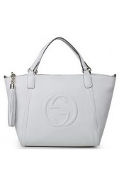 Imitation Gucci Soho Original Leather Top Handle Bag 369176 White VS03315