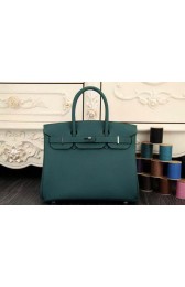 Imitation Hermes Birkin 35CM 30CM Tote Bag Original Leather HB35O Dark Green VS01217