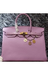 Imitation Hermes Birkin 35CM Tote Bag Litchi Leather HB35GL Lavender VS03827
