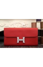Imitation Hermes Constance Long Wallets Original Leather HA909 Burgundy VS01729