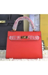 Imitation Hermes Kelly 22cm Tote Bag Calfskin Leather Red VS04103