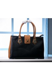 Imitation Louis Vuitton Cruise 2015 Tote Bag M42852 Black&Wheat VS02008