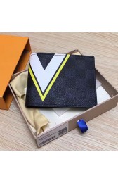 Imitation Louis Vuitton Damier Graphite Canvas Slender Wallet Yellow N64008 VS00115