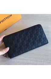 Imitation Louis Vuitton Damier Infini Leather Zippy Wallet Onyx N60017 VS07566