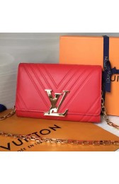 Imitation Louis Vuitton Embossed Calfskin Pochette Louise GM Red M54233 VS01865