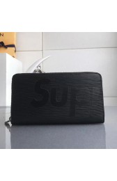 Imitation Louis Vuitton Epi Leather Supreme X Zippy Wallet Noir M60305 VS06846