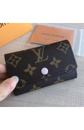 Imitation Louis Vuitton Monogram Canvas 6 Key Holder Rose Ballerine M60701 VS09769