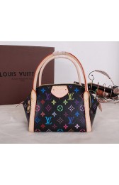 Imitation Louis Vuitton Monogram Multicolore Marais BB Tote Bag M41071 Black VS00953