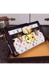 Imitation Louis Vuitton Monogram Multicolore Petite Malle M40278 White VS05355