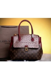 Imitation Louis Vuitton Precious Leather Majestueux Tote Bag M42963 Wine VS02070