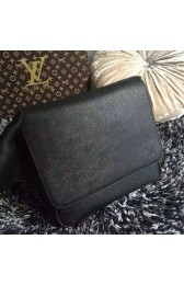 Imitation Louis Vuitton Taiga Leather Roman PM M32824 Black VS09805
