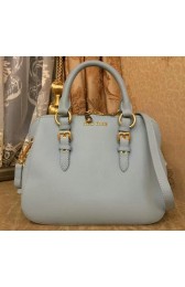 Imitation miu miu Madras Goat Leather Top-handle Bag RL0063 SkyBlue VS09328