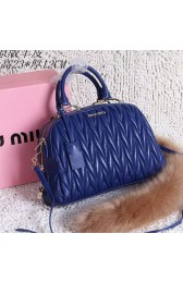 Imitation miu miu Matelasse Nappa Leather Top-handle Bag M1020 Royal VS09071