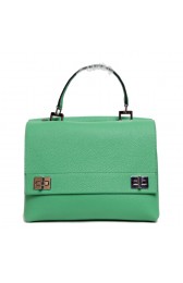 Imitation Prada Lux Double Satchel Bag BN2796 in Green Original Clemence Leather XZ VS07496