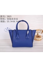 Imitation Prada Original Leather Tote Bags BN2625 Blue VS09096