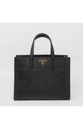 Imitation Prada Saffiano Leather Tote Bag BN2603 in Black XZ VS03642