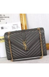 Imitation Saint Laurent Classic Large Monogram College Bag In Grey Matelasse Leather Y2590 VS00608