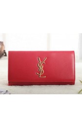 Imitation Saint Laurent Classic Monogramme Clutch Original Leather Y5486 Red VS05657