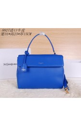 Imitation Saint Laurent Medium Moujik Top Handle Bag Y8827 Blue VS03526
