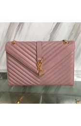 Imitation Saint Laurent Monogram Large Grained Chain Shoulder Bag Pink Y230310 VS08608