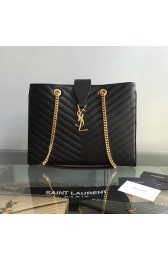 Imitation Saint Laurent Monogram Smooth Matelasse Shopper Bag Black Y231210 VS02626